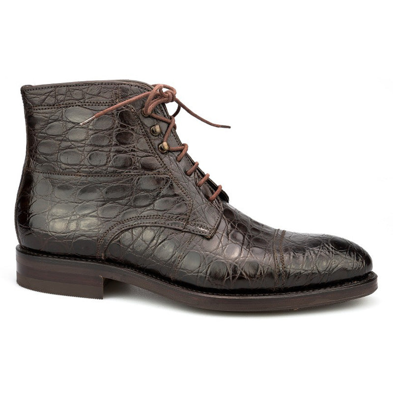 Carmina Crocodile Ankle Boots 80207 Soller Brown