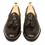 Carmina Crocodile Tassel Loafers 734 Forest Brown