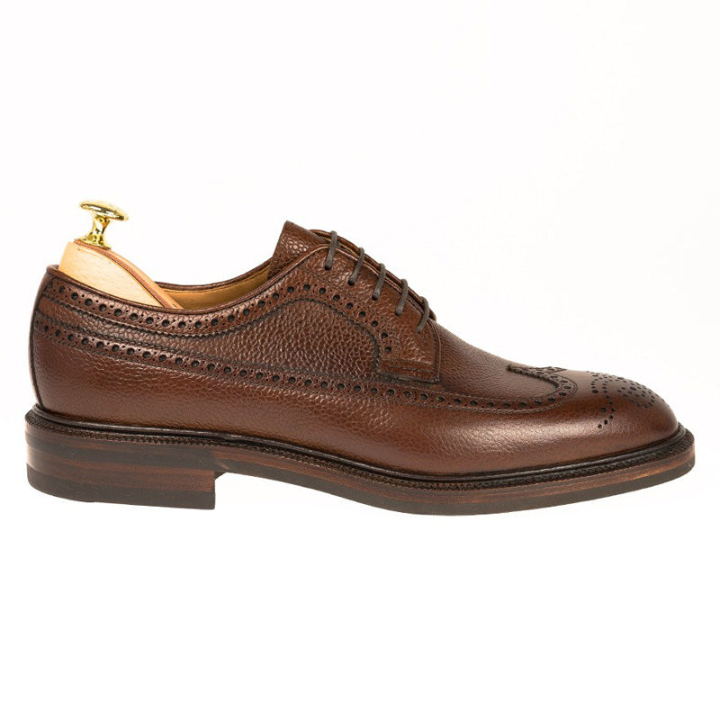 Carmina Derby Shoes 532 Detroit Chestnut Pebble