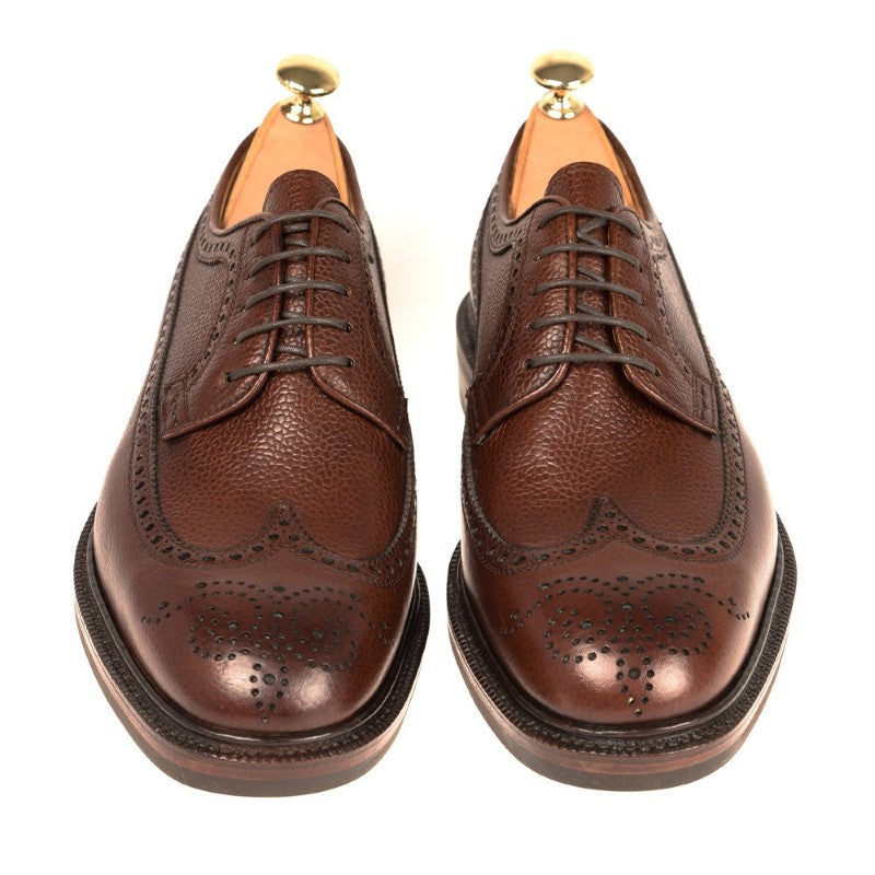 Carmina Derby Shoes 532 Detroit Chestnut Pebble