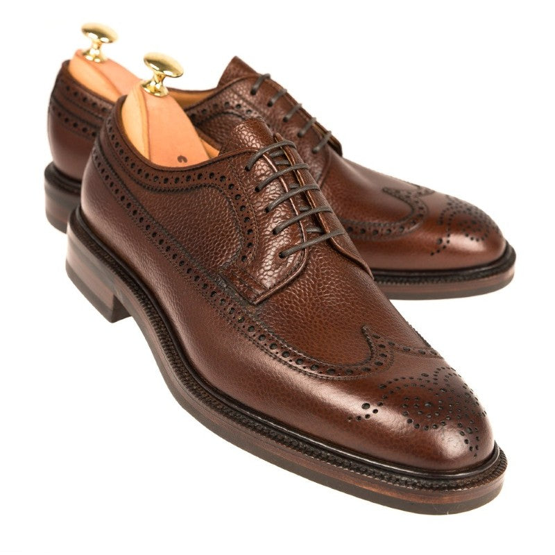 Carmina Derby Shoes 532 Detroit Chestnut Pebble
