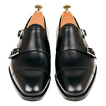 Carmina Double Monk Strap 10003 Rain Eee Black