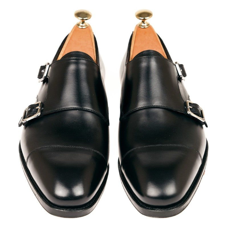 Carmina Double Monk Strap 10003 Rain Eee Black