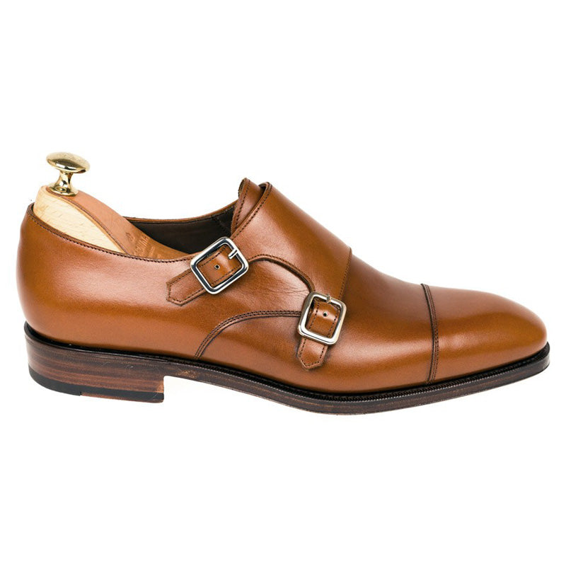 Carmina Double Monk Strap 10003 Rain Eee Tan