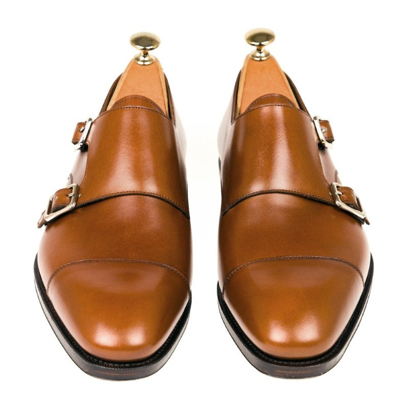Carmina Double Monk Strap 10003 Rain Eee Tan