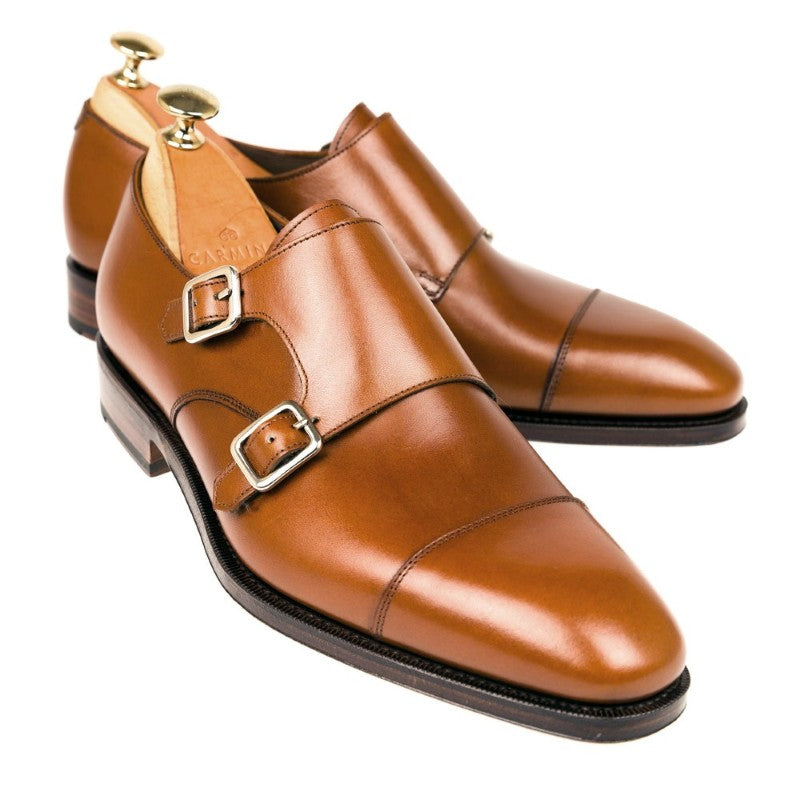 Carmina Double Monk Strap 10003 Rain Eee Tan
