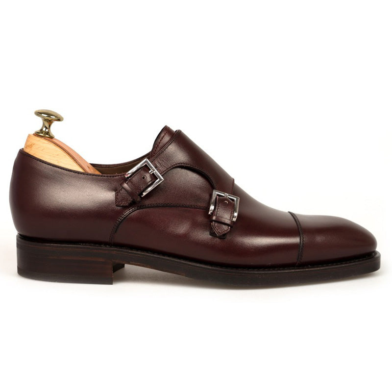 Carmina Double Monk Strap 80544 Rain Burgundy