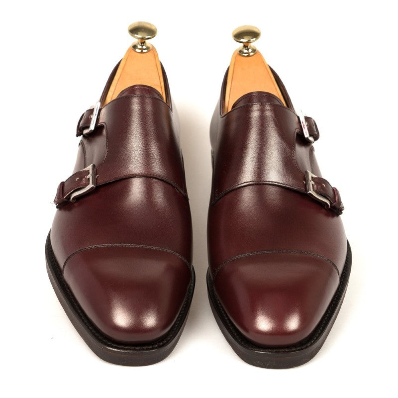 Carmina Double Monk Strap 80544 Rain Burgundy