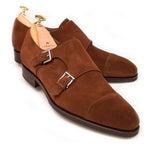 Carmina Double Monk Strap 80544 Rain Polo Suede