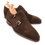 Carmina Double Monk Strap 80544 Simpson Brown Suede