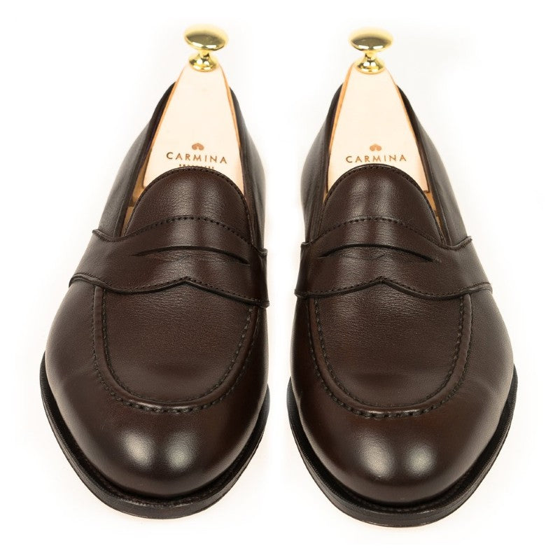 Carmina Full Strap Penny Loafers 80372 Uetam Ee Brown