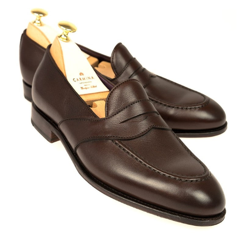 Carmina Full Strap Penny Loafers 80372 Uetam Ee Brown