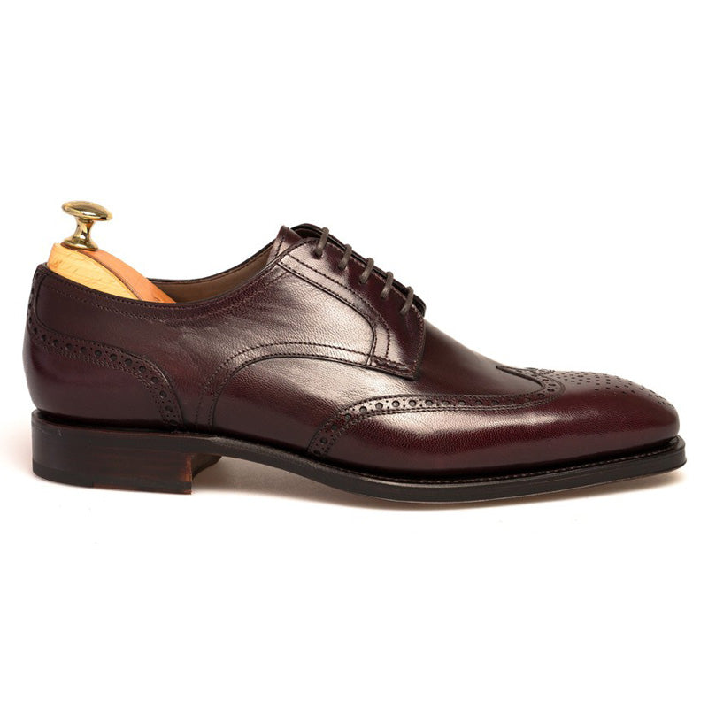 Carmina Kid Leather Blucher 80584 Rain Burgundy