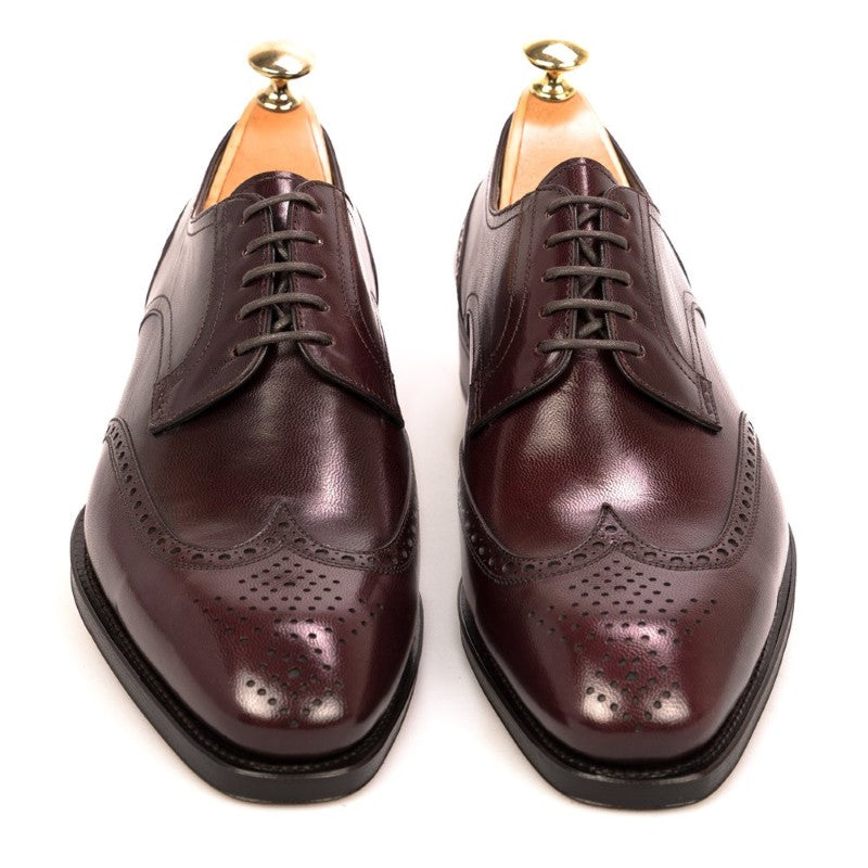 Carmina Kid Leather Blucher 80584 Rain Burgundy