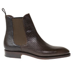 Carmina Lizard Chelsea Boots 80216 Rain Brown
