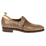 Carmina Lizard Monk Strap 80156 Rain Chestnut