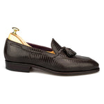 Carmina Lizard Tassel Loafers 80215 Uetam Brown