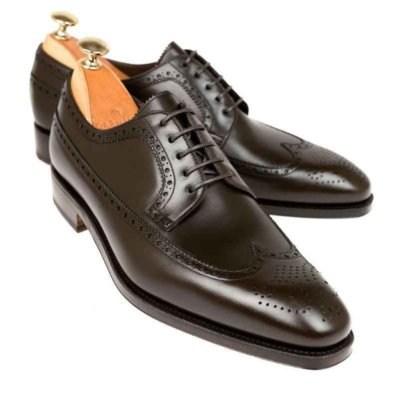 Carmina Longwing Derby Shoes 80474 Rain Brown