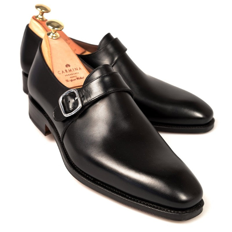 Carmina Monk Strap 80156 Rain Black
