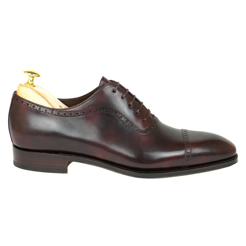 Carmina Museum Oxfords 80391 Rain Burgundy