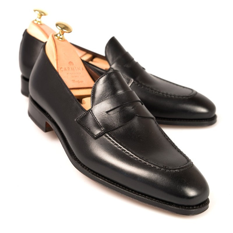 Carmina Penny Loafers 80158 Rain Black