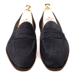 Carmina Penny Loafers 80158 Rain Navy Suede