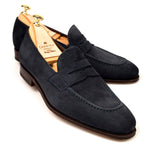 Carmina Penny Loafers 80158 Rain Navy Suede