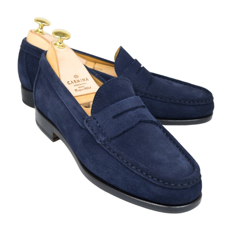 Carmina Penny Loafers 80290 Xim Navy Repello