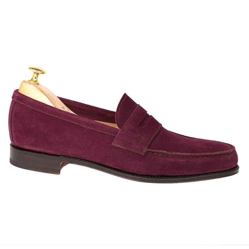 Carmina Penny Loafers 80579 Genova Burgundy Suede