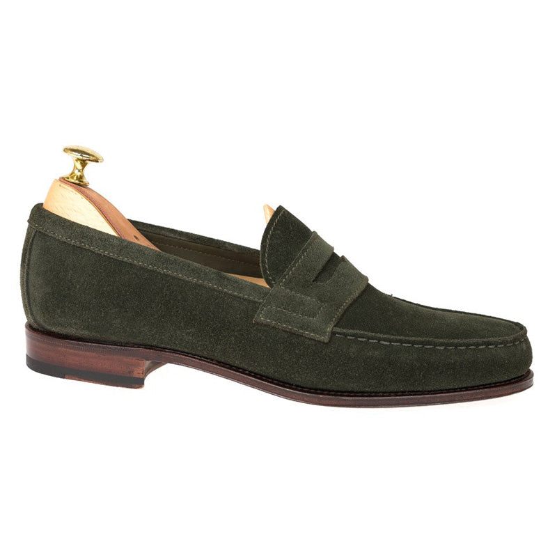 Carmina Penny Loafers 80579 Genova Loden Suede