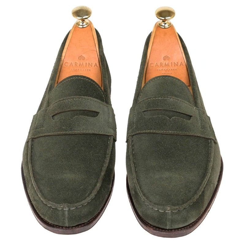 Carmina Penny Loafers 80579 Genova Loden Suede