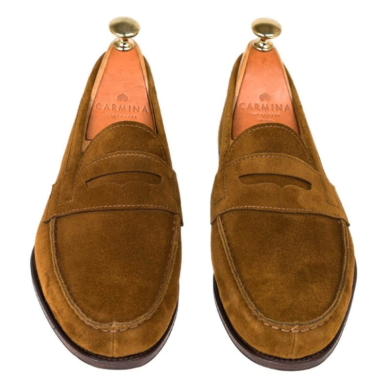 Carmina Penny Loafers 80579 Genova Tobacco Suede