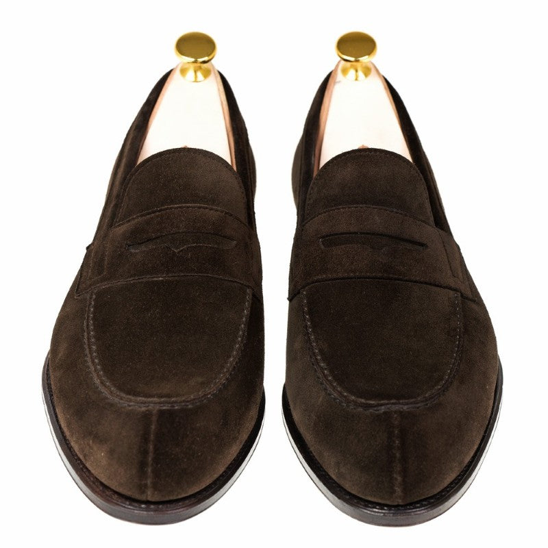 Carmina Penny Loafers 923 Forest EEE Brown Suede
