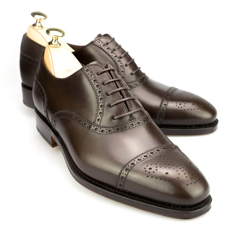 Carmina Semi Brogue Oxfords 10051 Rain Brown