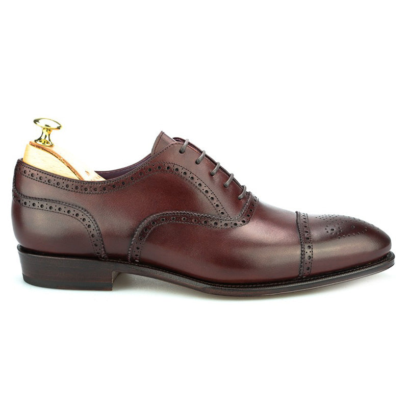 Carmina Semi Brogue Oxfords 80251 Inca Bordeaux