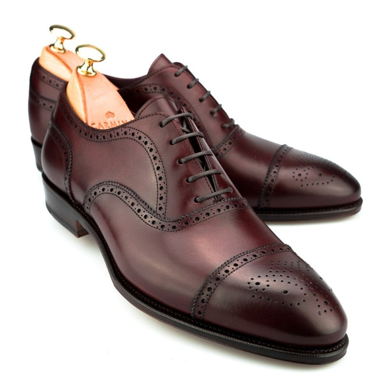 Carmina Semi Brogue Oxfords 80251 Inca Bordeaux