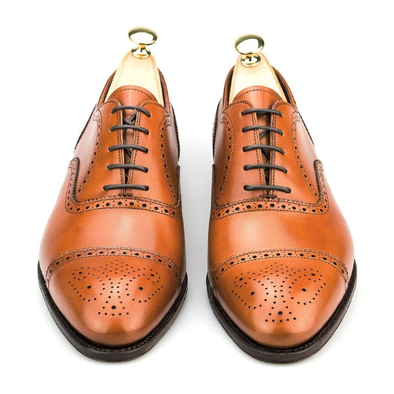 Carmina Semi Brogue Oxfords 80251 Inca Tanned