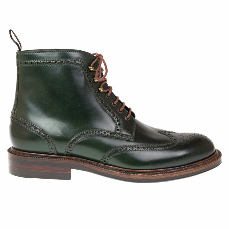 Carmina Shell Cordovan Boots 80277 Llubi Green