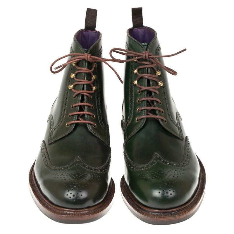 Carmina Shell Cordovan Boots 80277 Llubi Green
