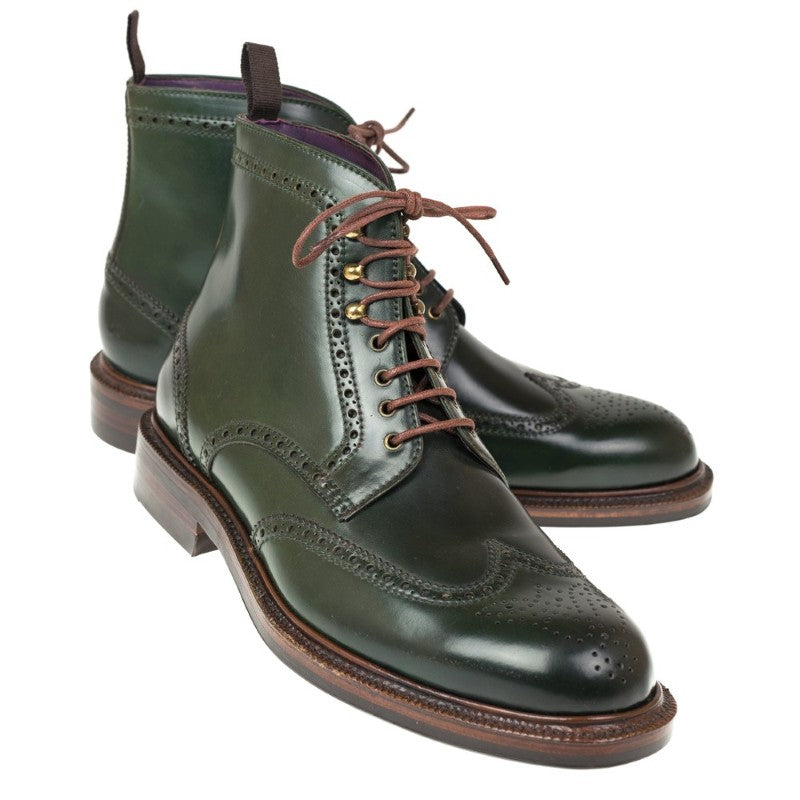 Carmina Shell Cordovan Boots 80277 Llubi Green