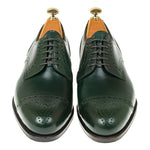 Carmina Shell Cordovan Blucher Shoes 80531 Forest Green