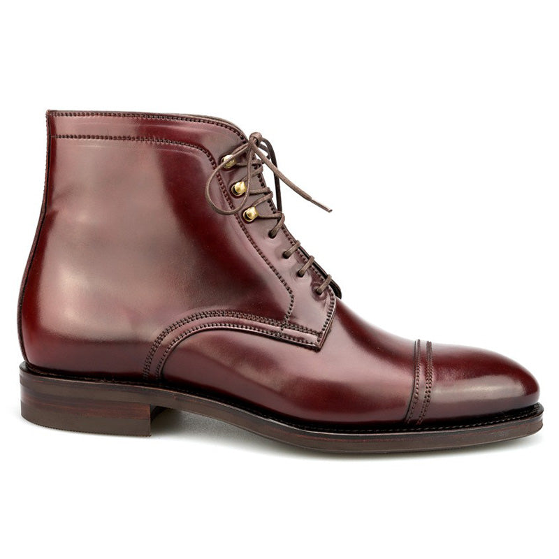 Carmina Shell Cordovan Boots 80179 Soller Burgundy