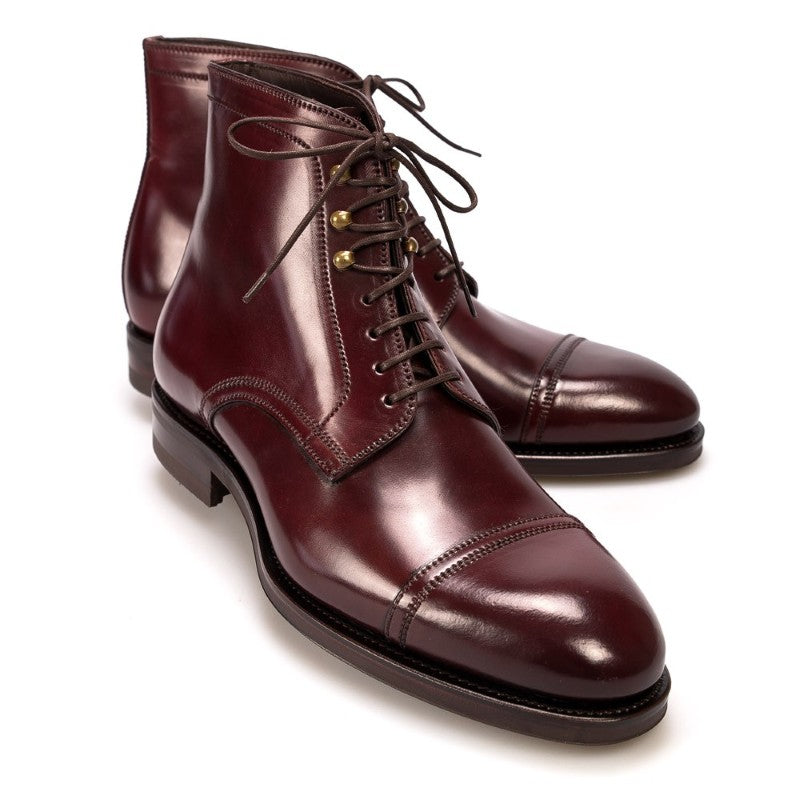 Carmina Shell Cordovan Boots 80179 Soller Burgundy
