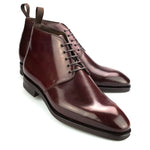 Carmina Shell Cordovan Chukka Boots 905 Simpson Burgundy