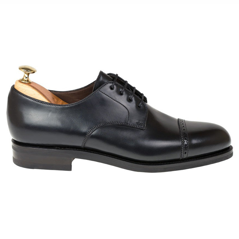 Carmina Shell Cordovan Derby Shoes 748 Forest Black