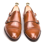 Carmina Shell Cordovan Double Monk Straps 80250 Inca Bourbon