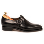 Carmina Shell Cordovan Monk Straps 80156 Rain Black