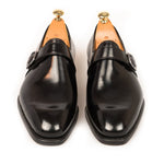 Carmina Shell Cordovan Monk Straps 80156 Rain Black