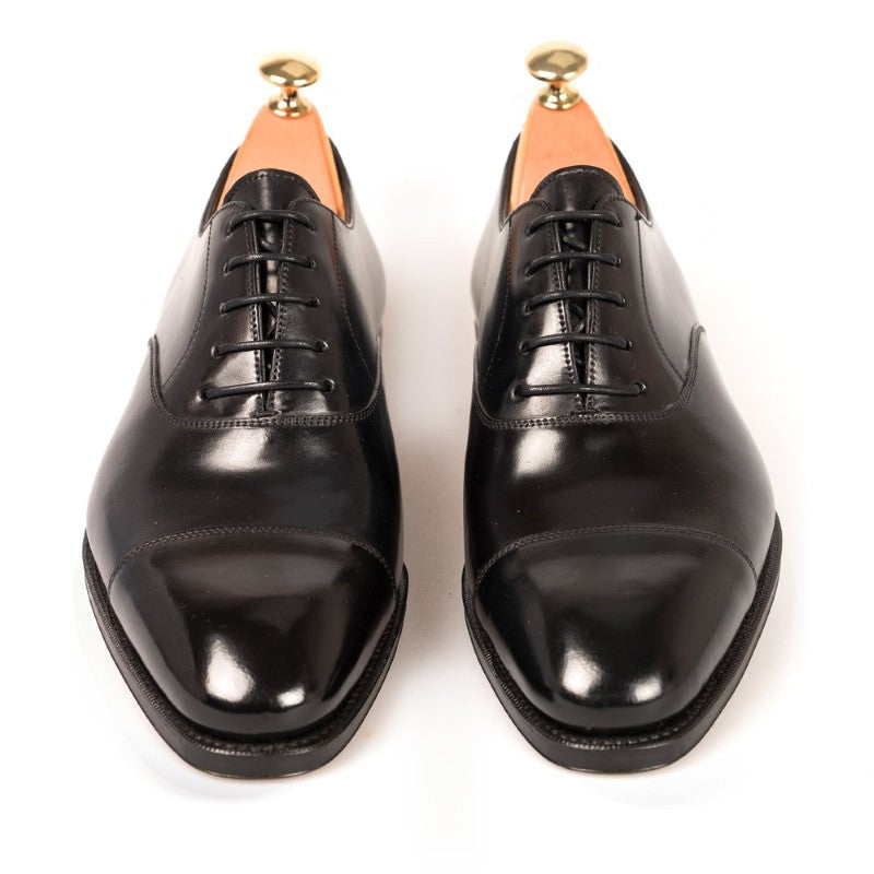 Carmina Shell Cordovan Oxfords 80386 Rain Black