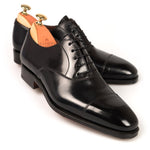 Carmina Shell Cordovan Oxfords 80386 Rain Black